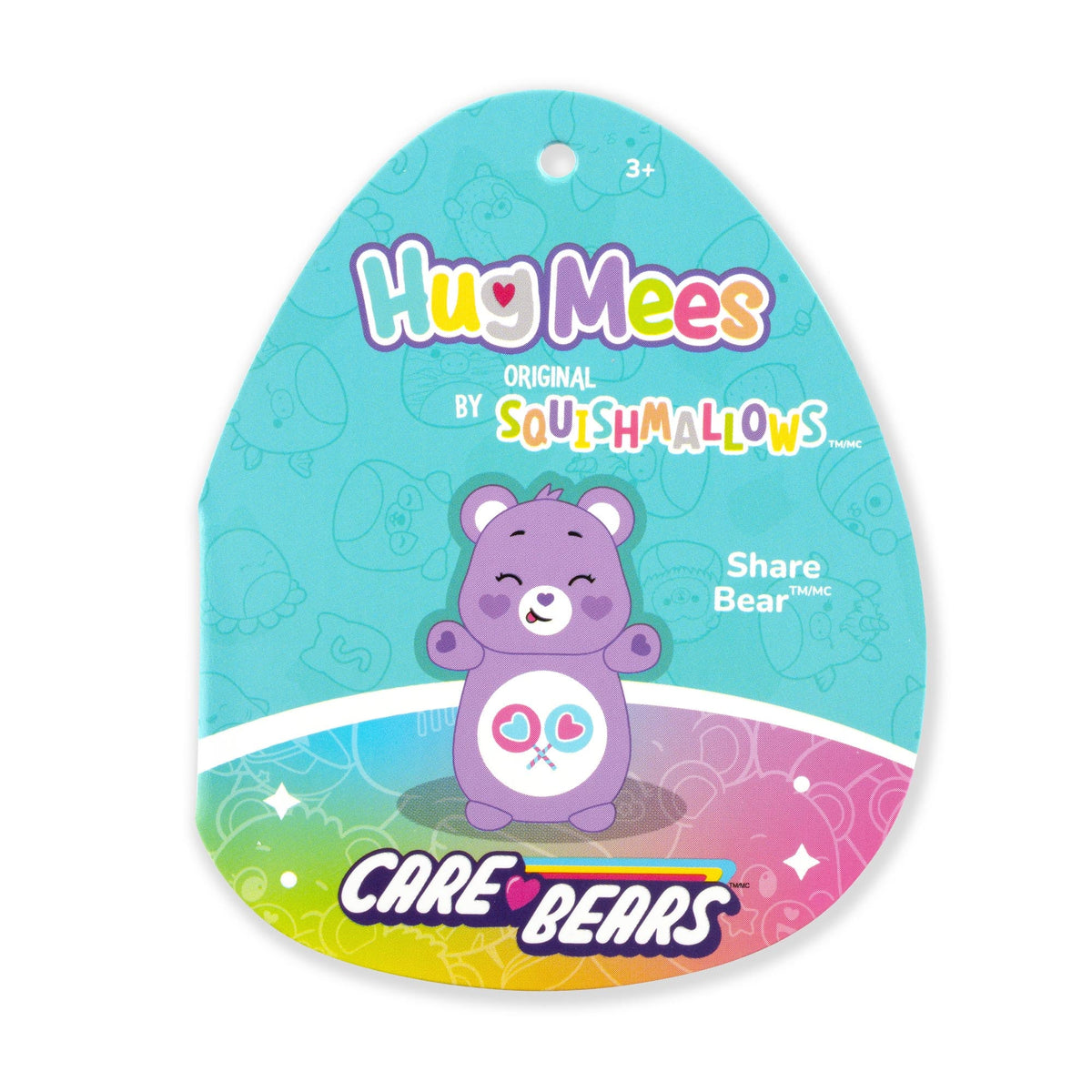 Squishmallows Great Value | Care Bears 10-Inch Share Bear HugMees | Jazwares