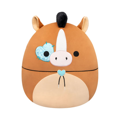 Squishmallows Value | 12" Brisby the Brown Horse with Bolo Tie and Heart Eyepatch | Jazwares