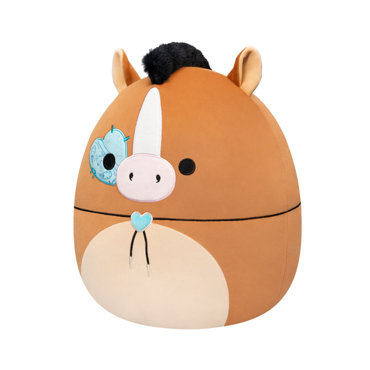 Squishmallows Value | 12" Brisby the Brown Horse with Bolo Tie and Heart Eyepatch | Jazwares