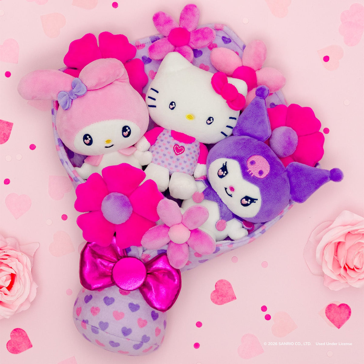 Squishmallows Best Seller | Hello Kitty and Friends 12" Plush Special Valentine’s Bouquet | Jazwares