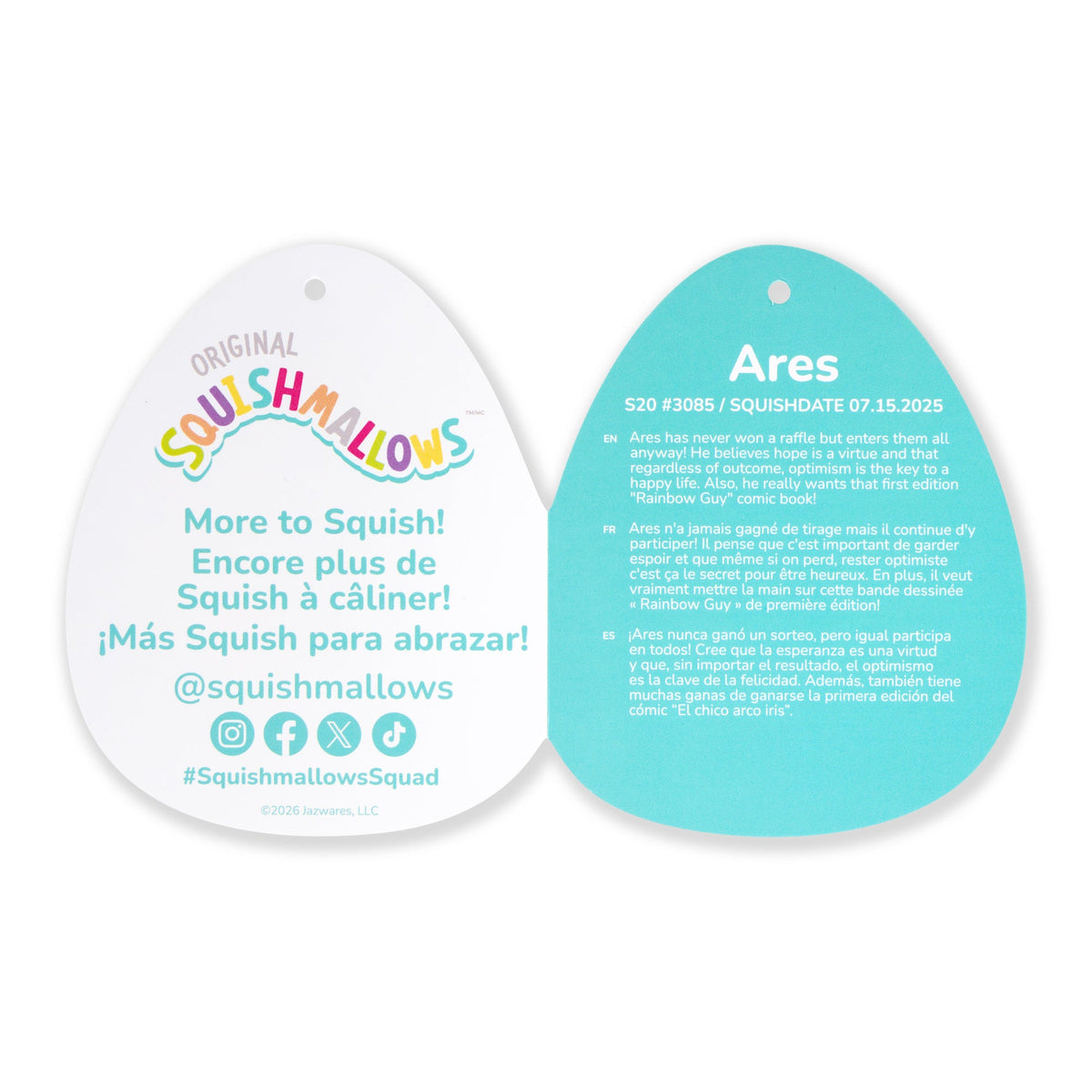 Squishmallows Latest | 20" Ares the Rainbow Mystical Horse | Jazwares