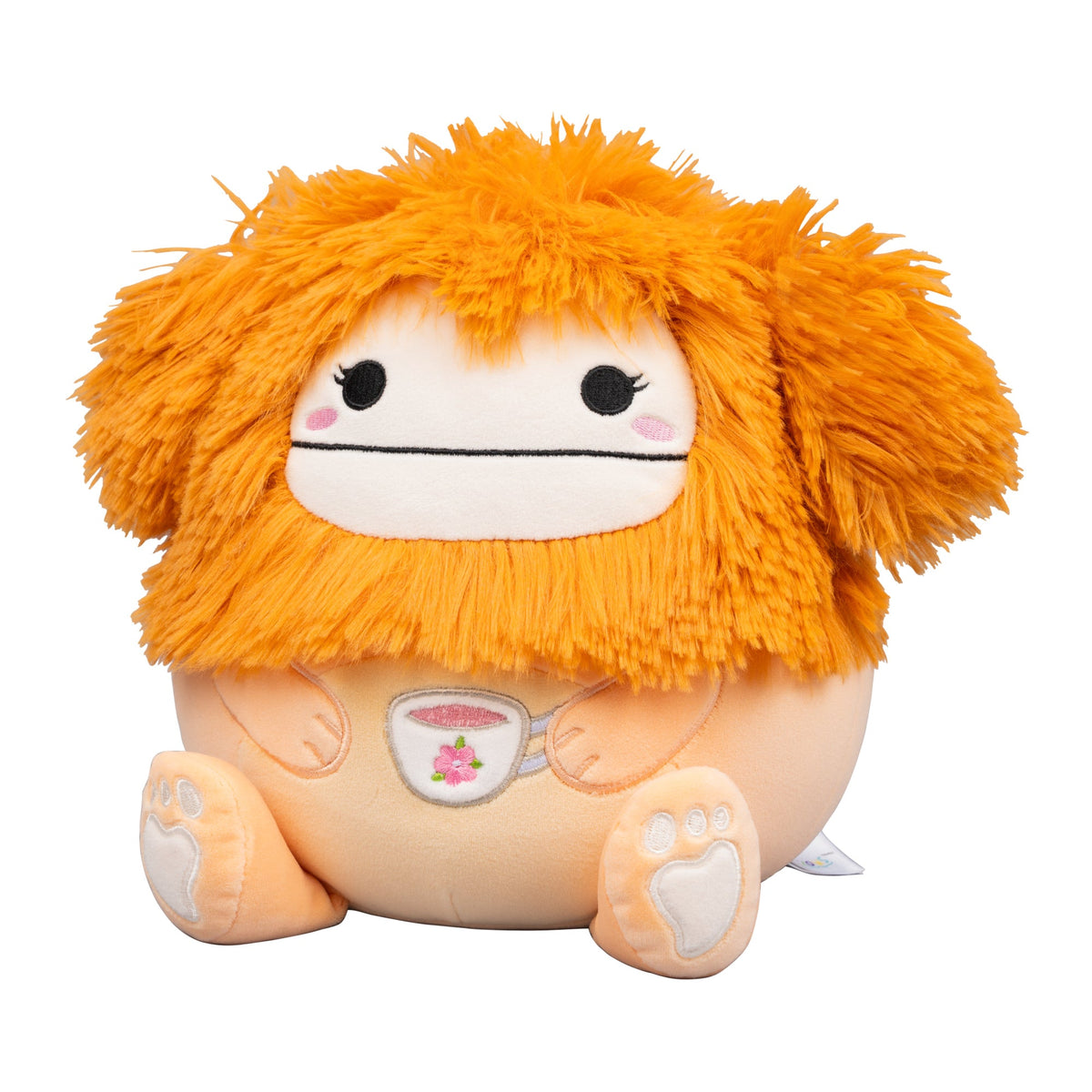 Squishmallows Classic | 8" Shasta the Peach Bigfoot Holding Teacup | Jazwares