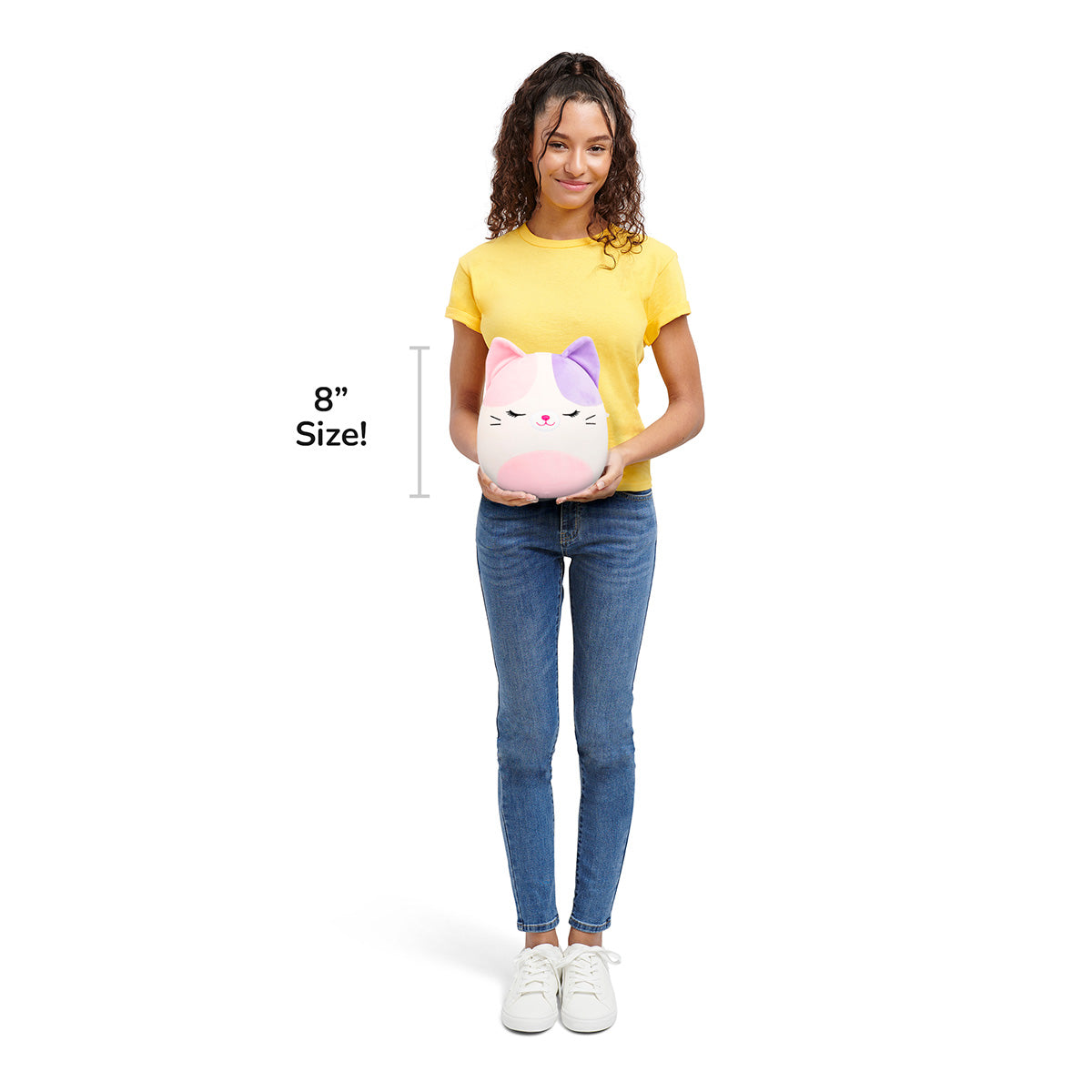Squishmallows Discount | 8" Nell the Pink And Purple Calico Cat | Jazwares