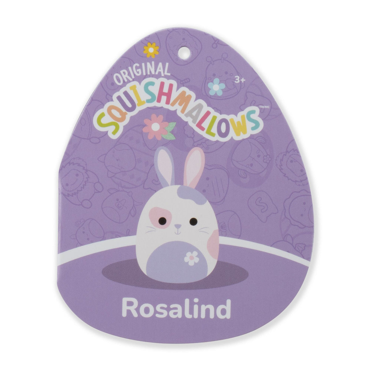 Squishmallows Classic | 8" Rosalind the Pink and Periwinkle Dutch Rabbit | Jazwares