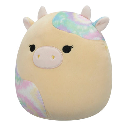 Squishmallows Recommended | 12" Rina the Yellow Cow with Tie Dye Spots | Jazwares
