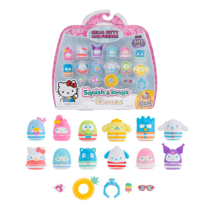Squishmallows Best Seller | Squish-a-longs Hello Kitty and Friends Pool Party 12-Pack | Jazwares