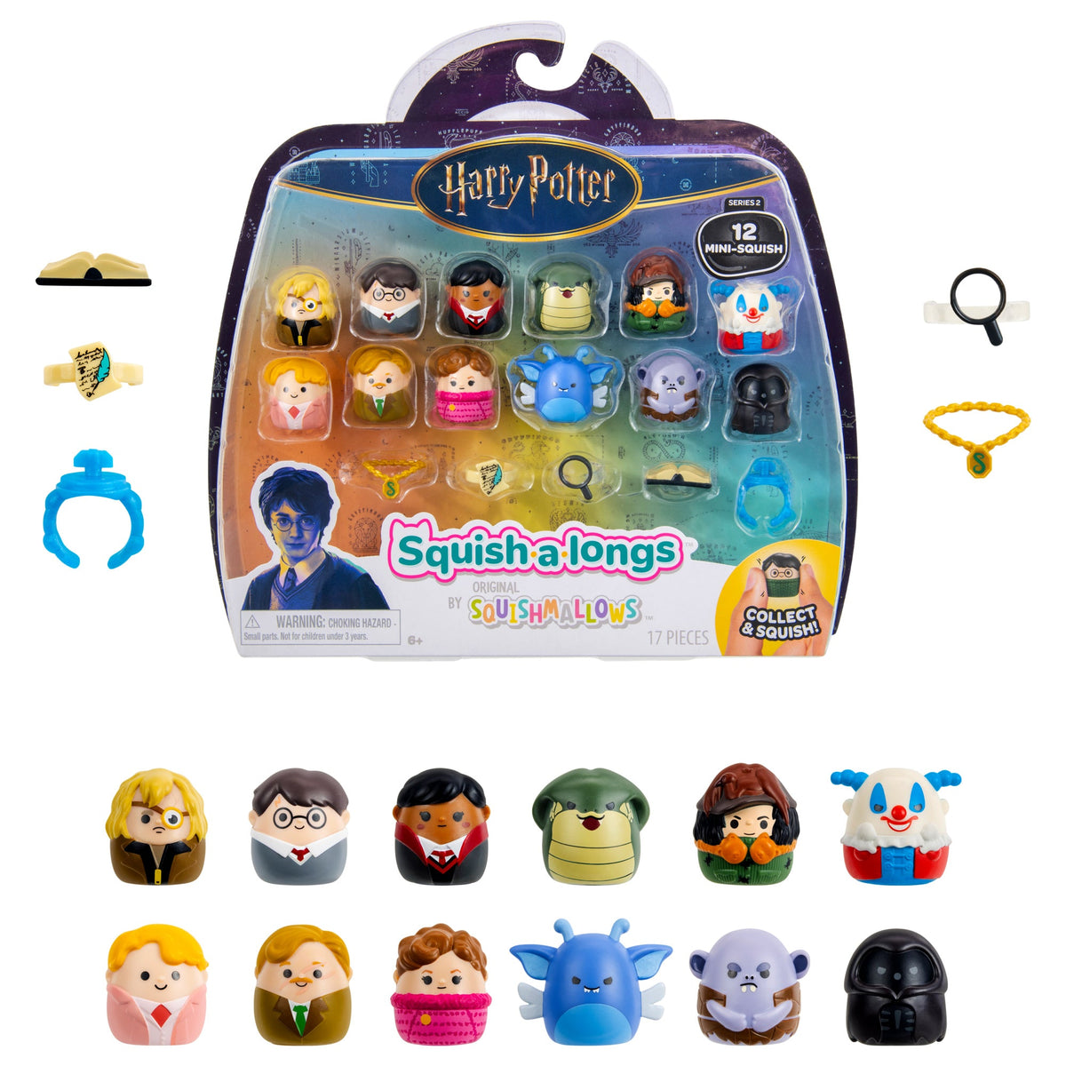 Squishmallows Signature | Squish-a-longs “Harry Potter” Mini-Squish Defense Against the Dark Arts 12-Pack | Jazwares