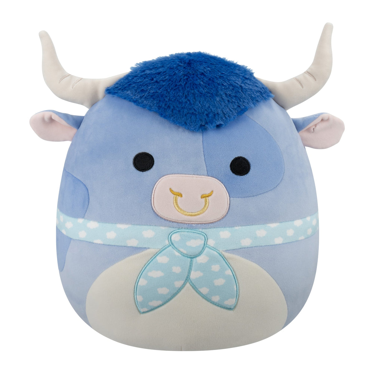 Squishmallows Hot Sale | 12" Bermayeh the Blue Bull with Ascot | Jazwares