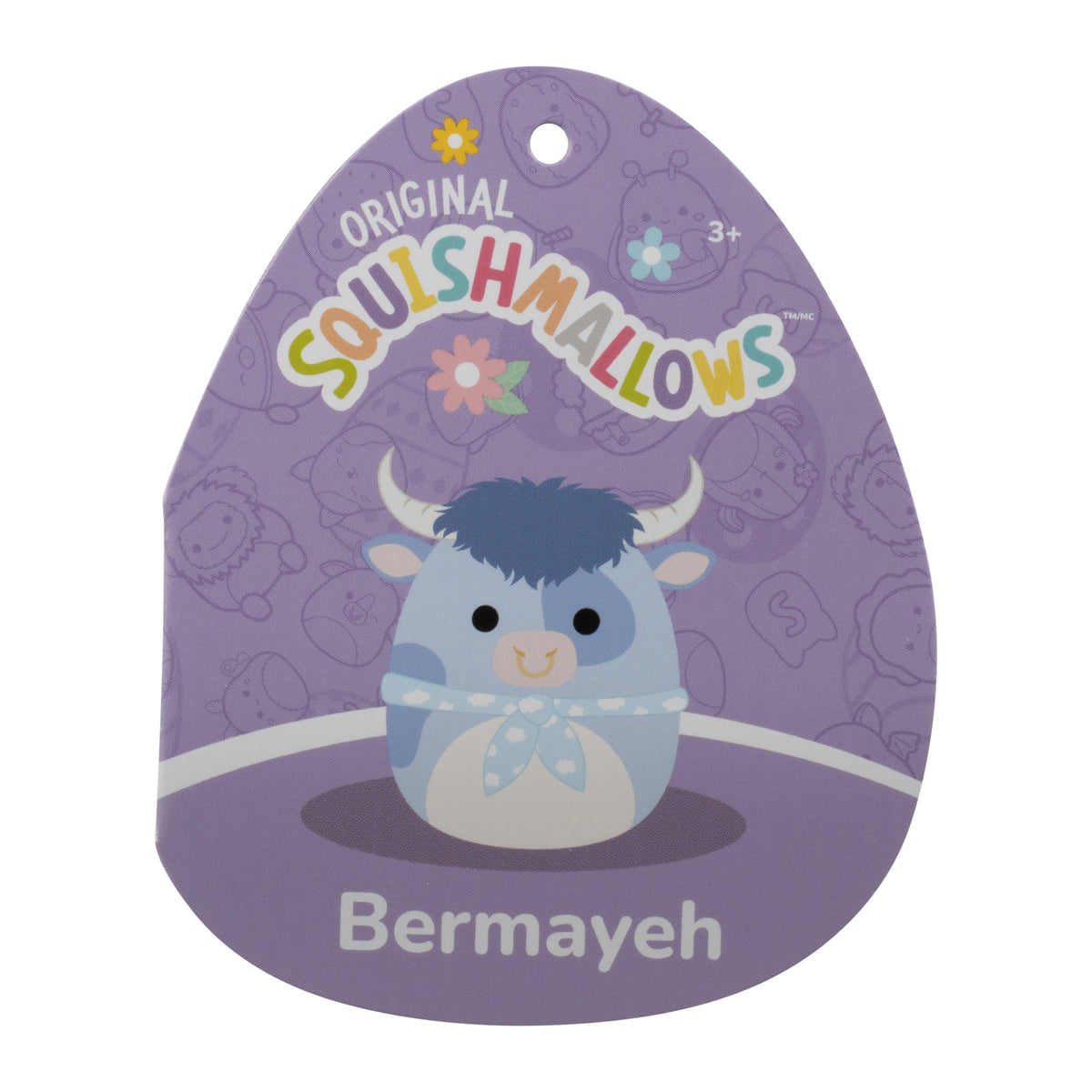 Squishmallows Hot Sale | 12" Bermayeh the Blue Bull with Ascot | Jazwares