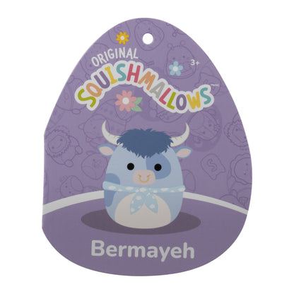 Squishmallows Hot Sale | 12" Bermayeh the Blue Bull with Ascot | Jazwares