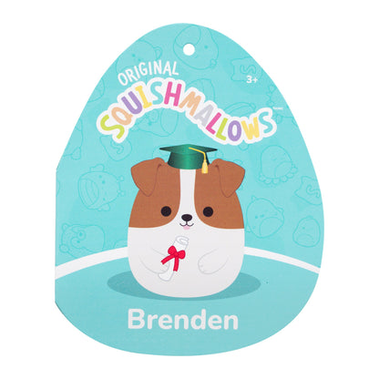 Squishmallows Exclusive | 12" Brenden the Jack Russell Terrier with Green Graduation | Jazwares