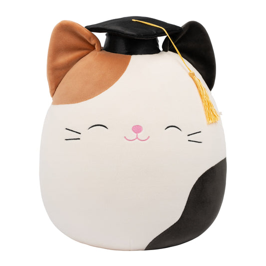 Squishmallows New | 12" Cam the Calico Cat in Graduation Cap | Jazwares