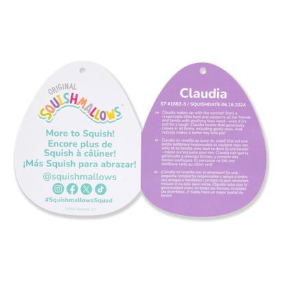 Squishmallows Top Pick | Claudia the Purple Beet with Pink Headband| Jazwares
