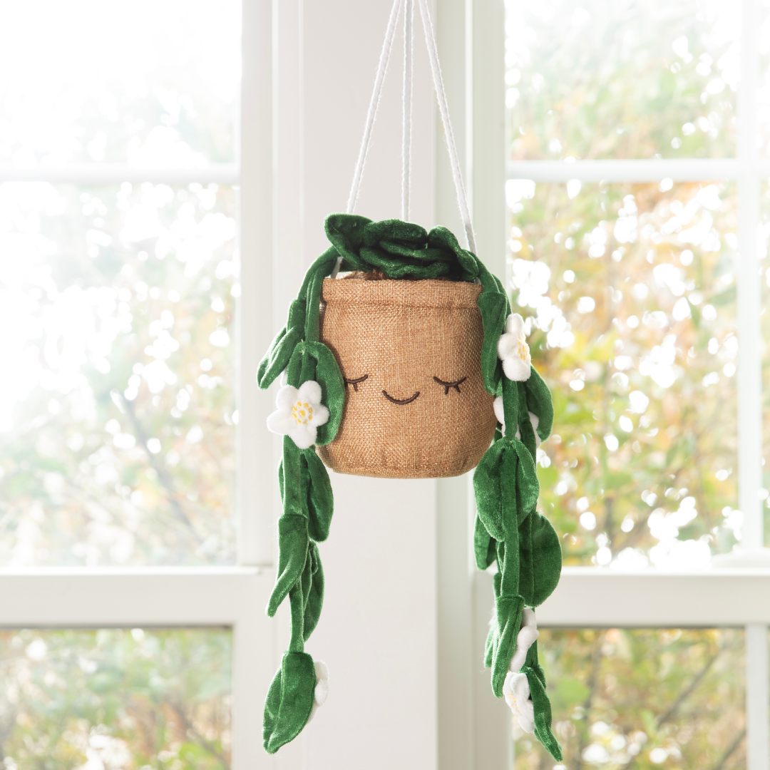 Squishmallows Recommended | Greenhouse by Russ 8"Hanging Plant with Flowers Plush | Jazwares