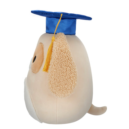 Squishmallows Signature | 8" Harris the Brown Spotted Dog in Graduation Cap | Jazwares