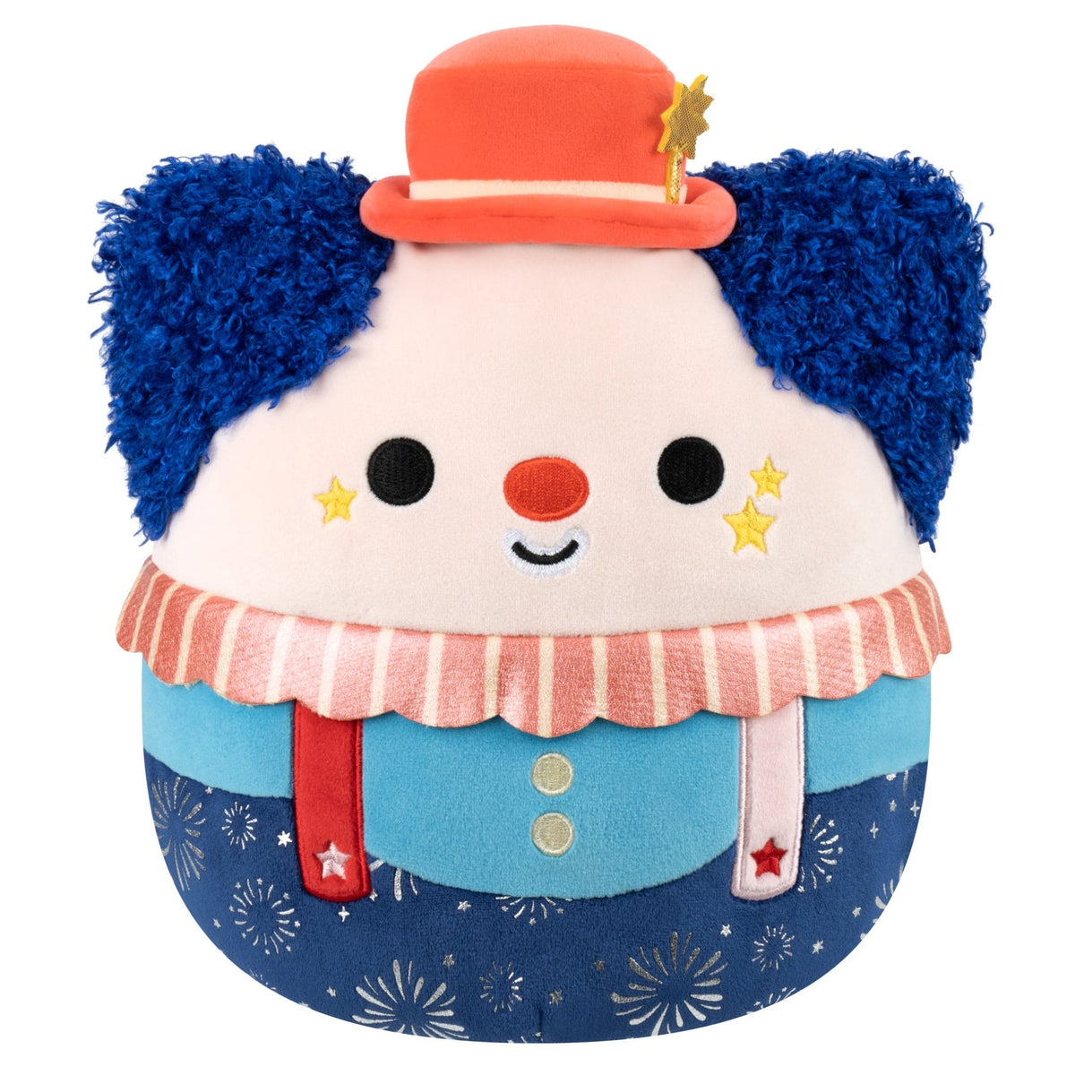 Squishmallows New | 8" Select Series Macaroni the Firework Clown | Jazwares