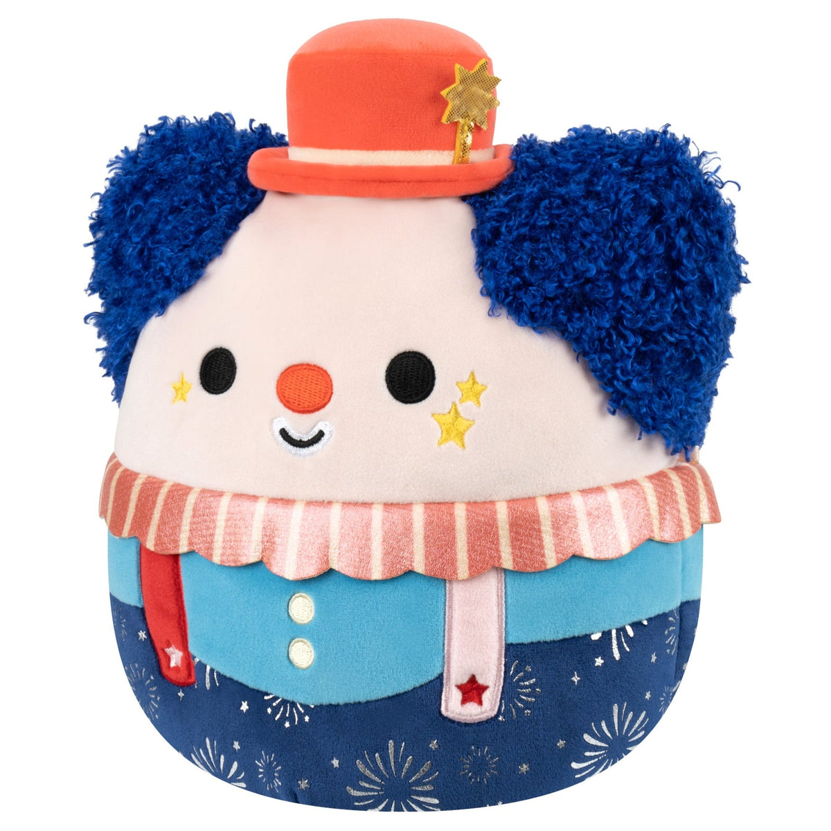 Squishmallows New | 8" Select Series Macaroni the Firework Clown | Jazwares
