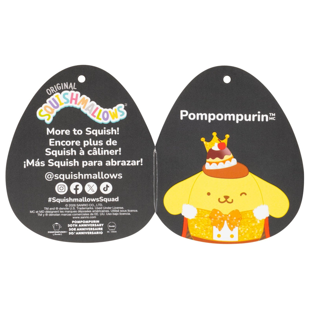 Squishmallows Top Pick | 12" Pompompurin Anniversary | Jazwares
