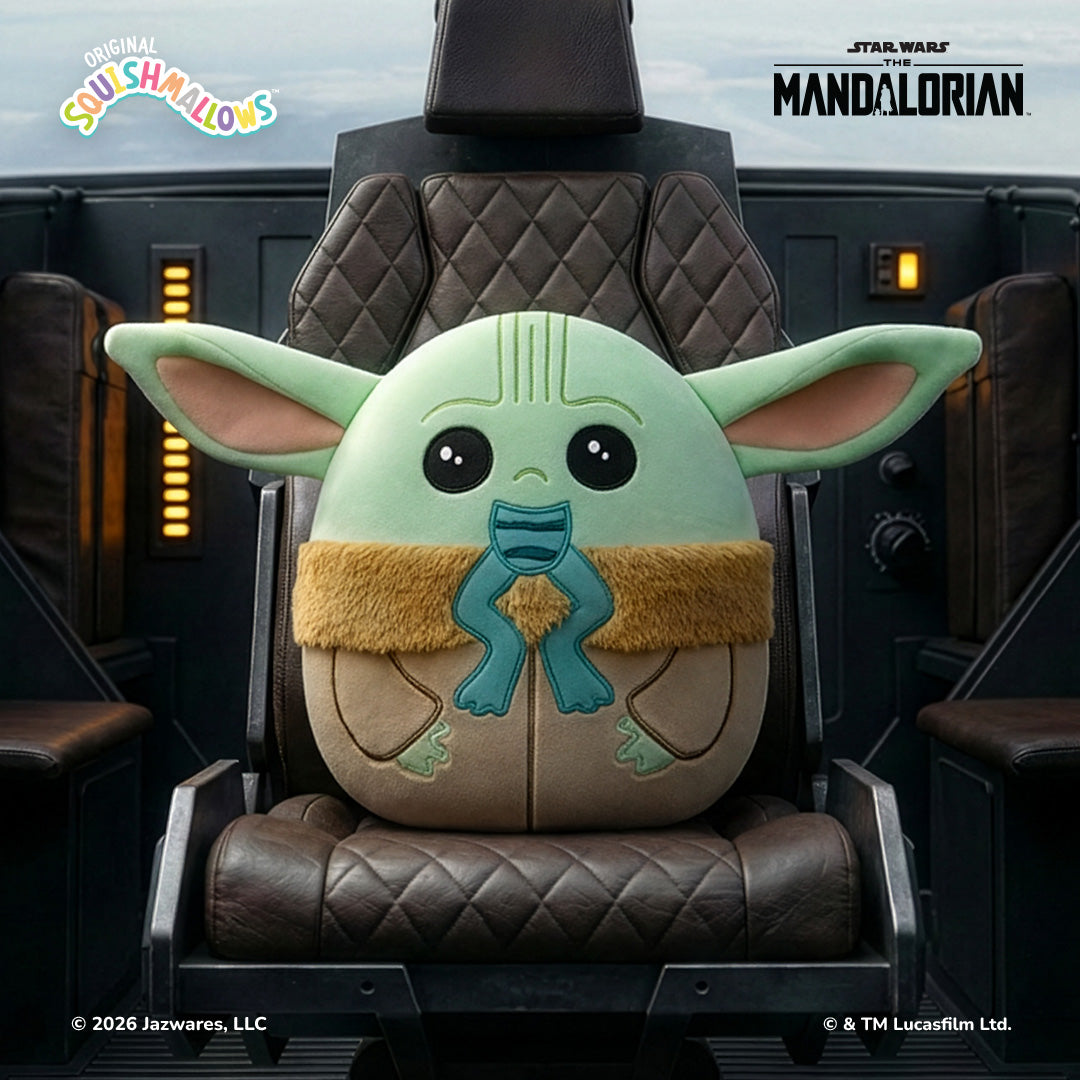 Squishmallows Signature | 8" Select Series Star Wars Grogu Eating Frog | Jazwares
