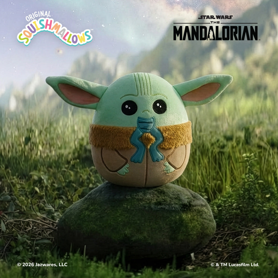 Squishmallows Signature | 8" Select Series Star Wars Grogu Eating Frog | Jazwares