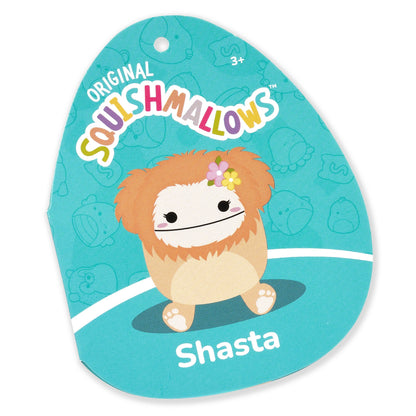 Squishmallows Signature | 12" Shasta the Peach Bigfoot with Tropical Flower | Jazwares