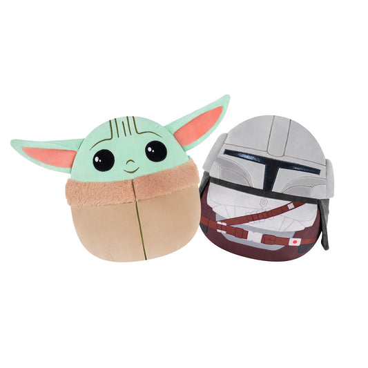 Squishmallows Trending | 8" Star Wars Mandalorian and Grogu 2-Pack | Jazwares