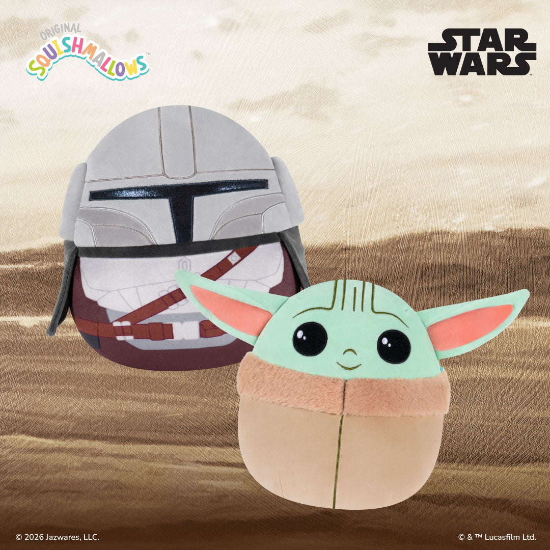 Squishmallows Trending | 8" Star Wars Mandalorian and Grogu 2-Pack | Jazwares
