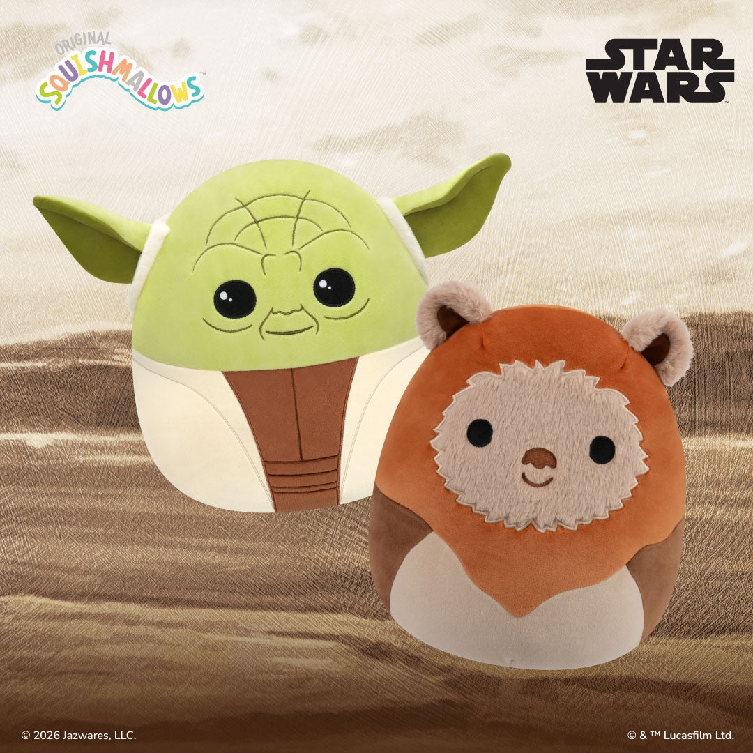 Squishmallows Signature | 12" Star Wars Yoda and Ewok 2-Pack | Jazwares