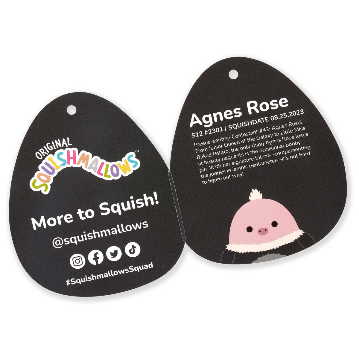 Squishmallows Quality | 12" Agnes Rose the Ostrich | Jazwares