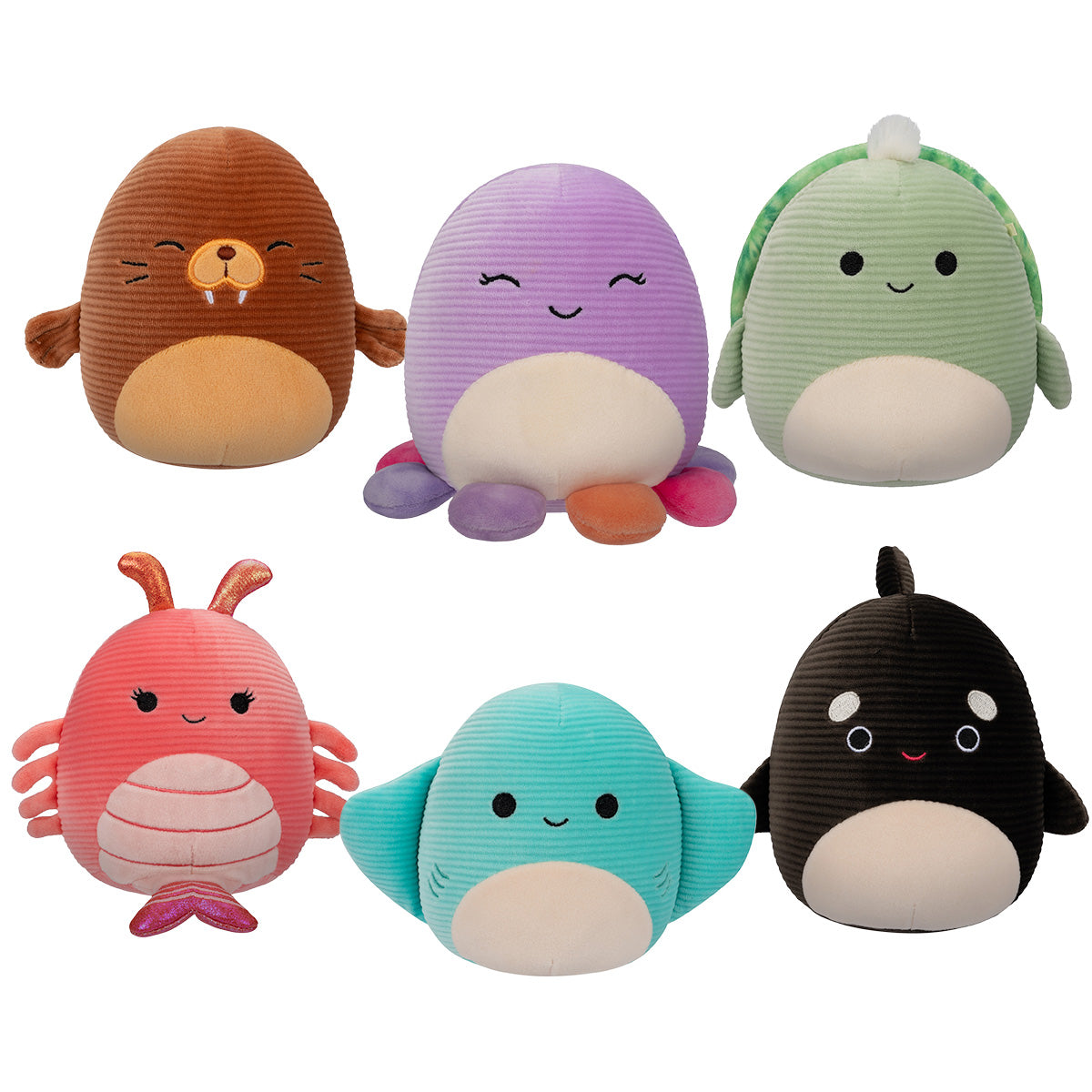 Squishmallows Value | Corduroy Sealife 6 Pack | Jazwares