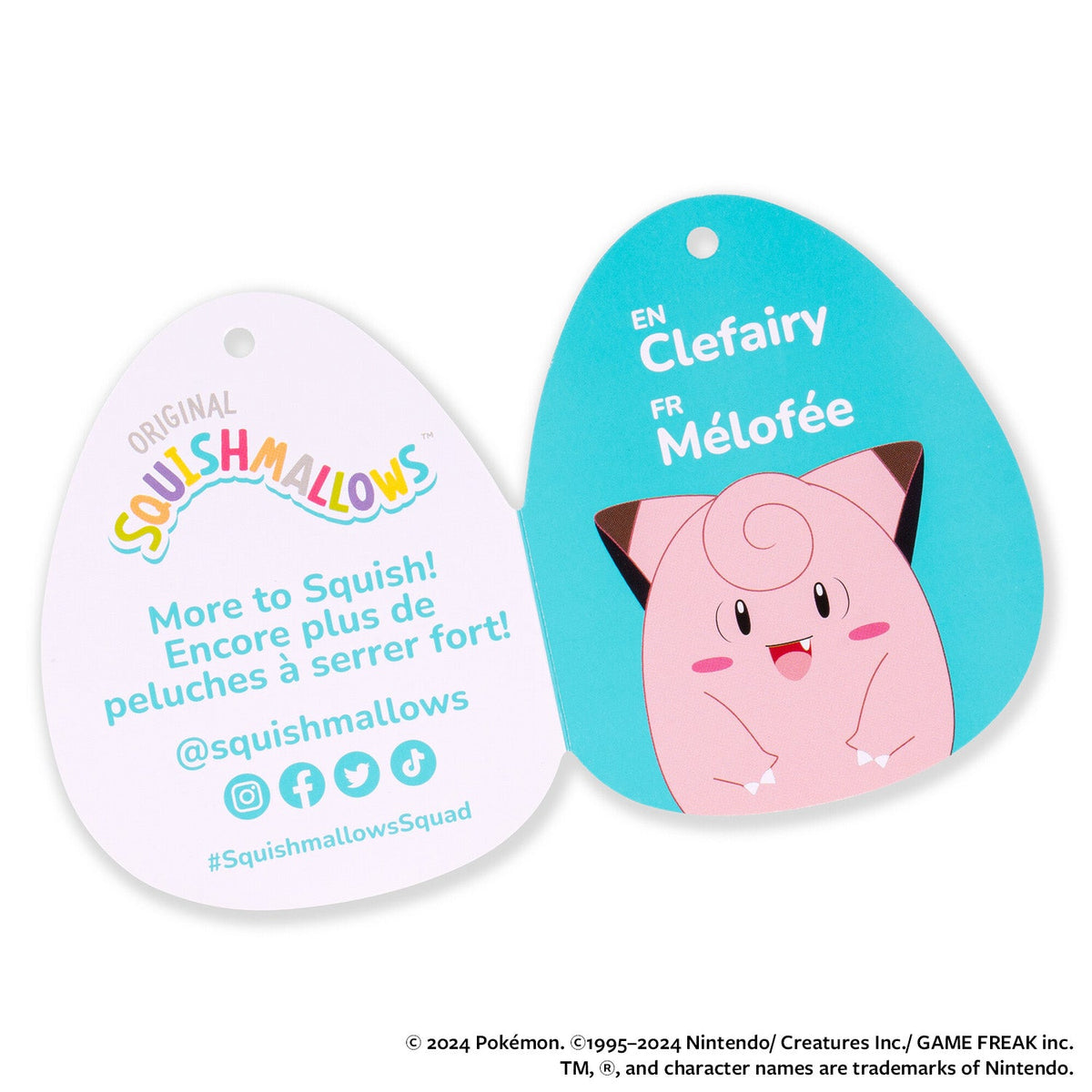 Squishmallows New | Pokemon 20-Inch Clefairy | Jazwares