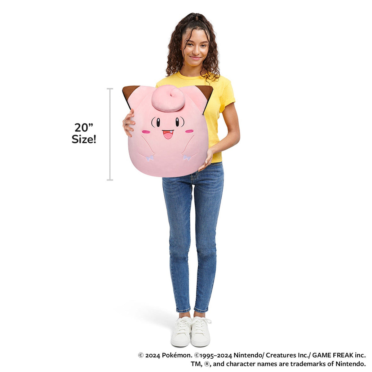 Squishmallows New | Pokemon 20-Inch Clefairy | Jazwares