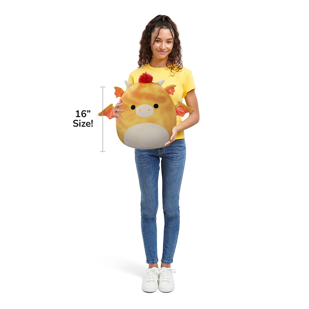 Squishmallows Best Price | 16" Dieric the Yellow Dragon | Jazwares