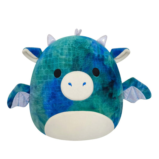 Squishmallows Deals | 14" Dominic the Blue Textured Dragon | Jazwares
