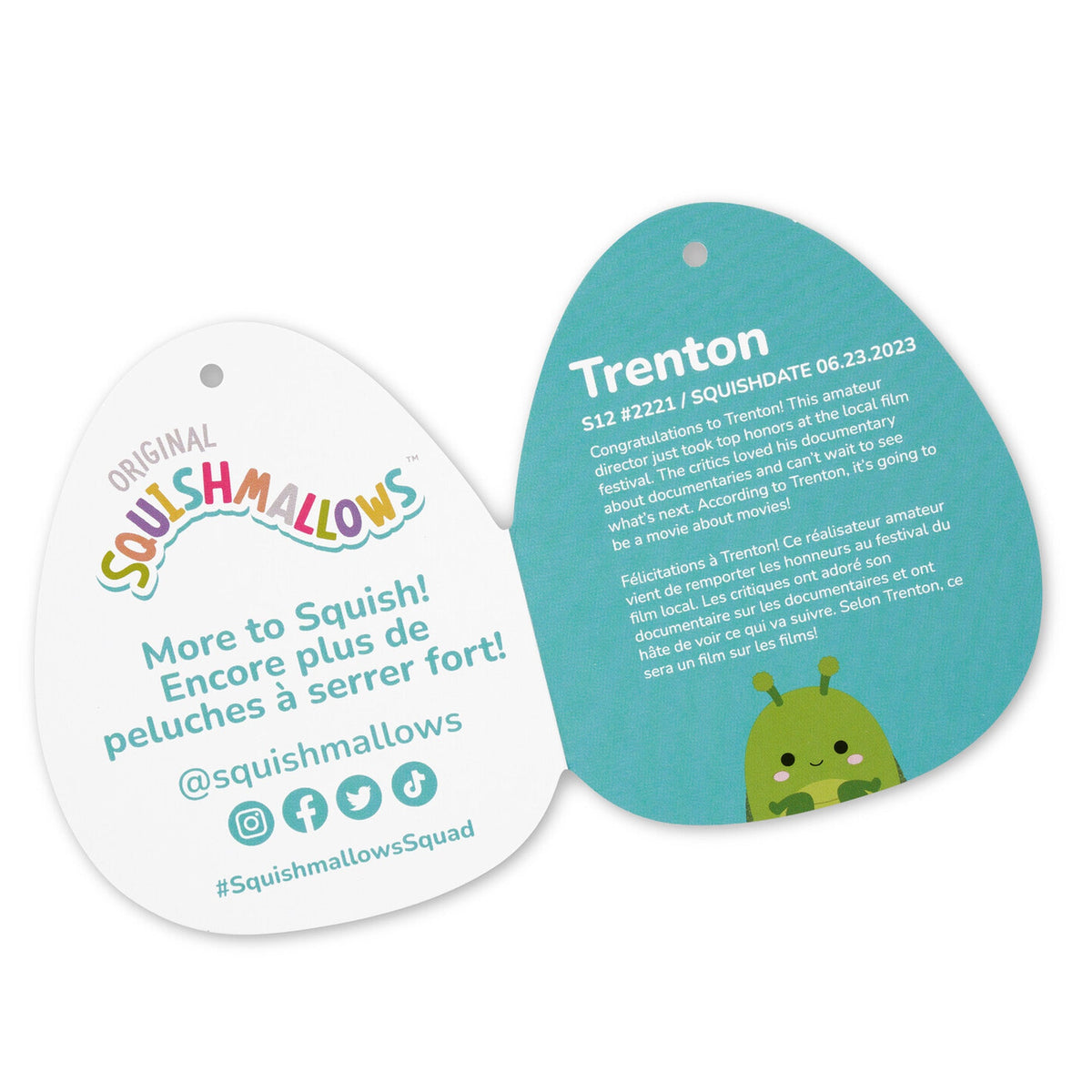 Squishmallows Hot Sale | 12" Trenton the Green Praying Mantis With Sparkle Wings | Jazwares