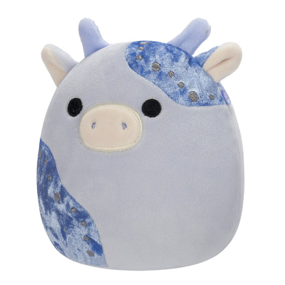 Squishmallows Customer Favorite | 5" Marzio Light Blue Velvet Cow | Jazwares