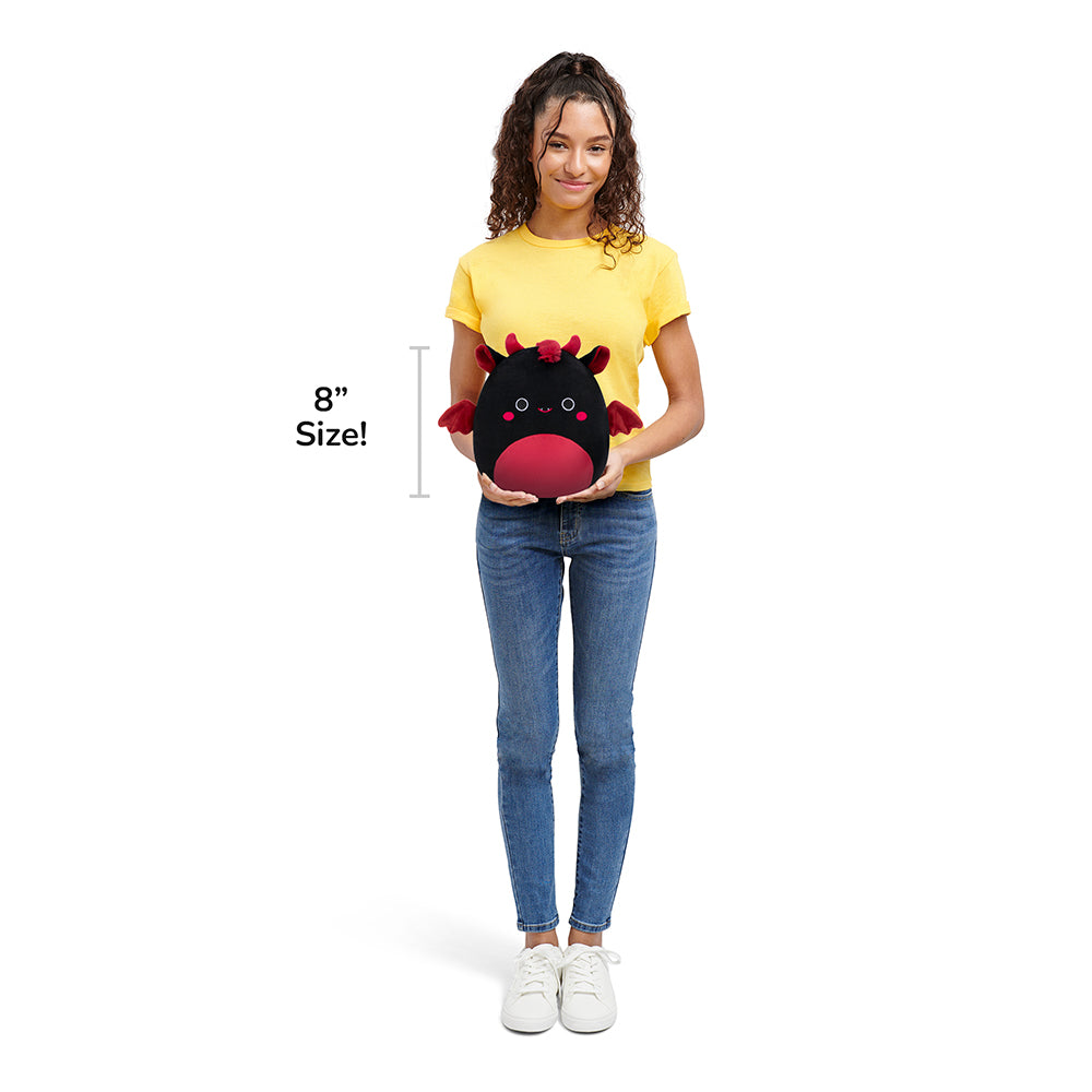 Squishmallows Great Value | 8" Rebecca the Black and Maroon Jersey Devil | Jazwares