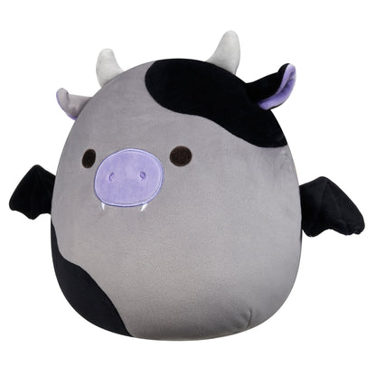 Squishmallows Sale | 12" Bridgette the Grey and Black Cow Bat | Jazwares