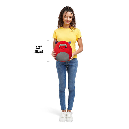 Squishmallows Trusted | 12" Jeb the Burgundy Monster | Jazwares