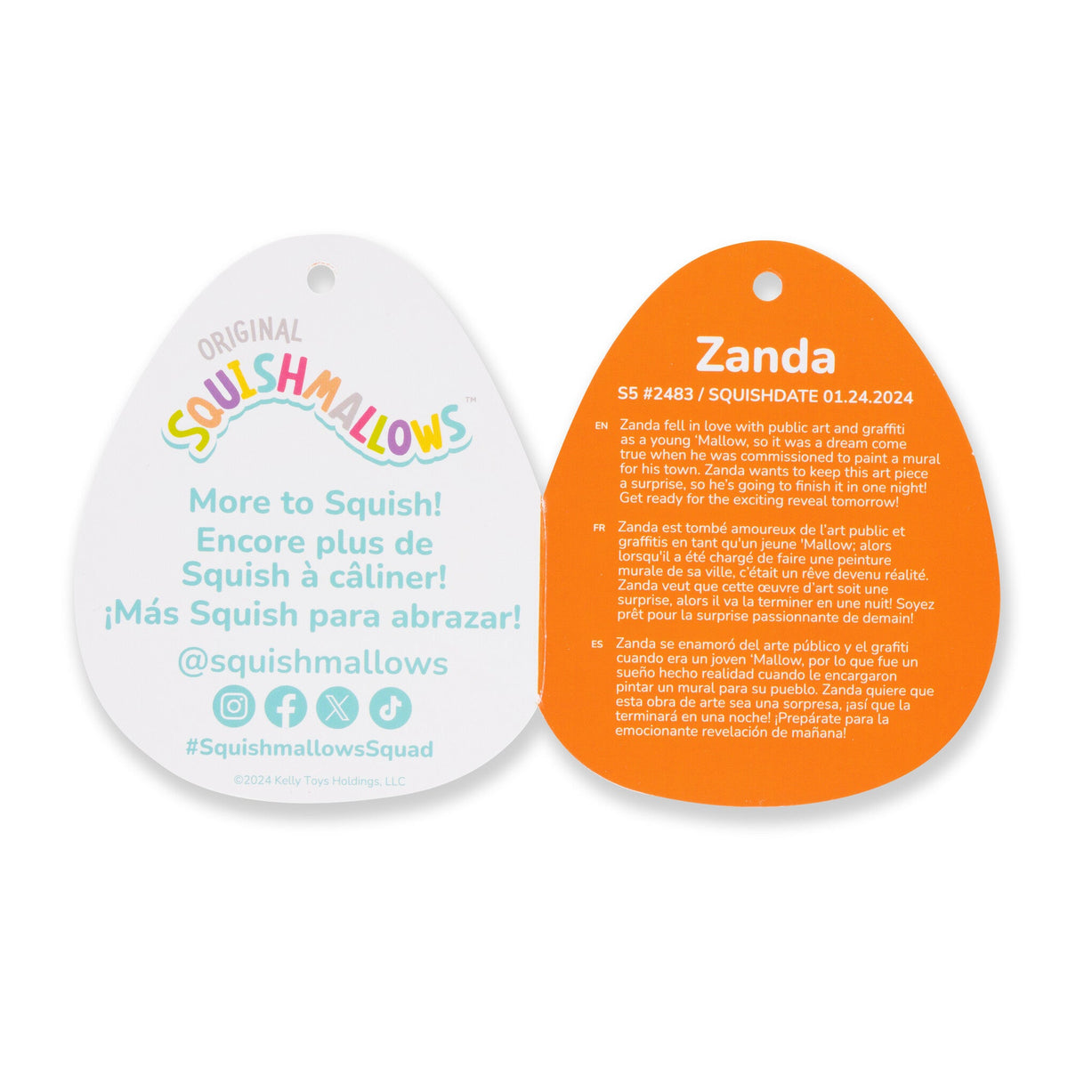 Squishmallows Essential | 5" Zanda the Charcoal Grey Celestial Axolotl | Jazwares