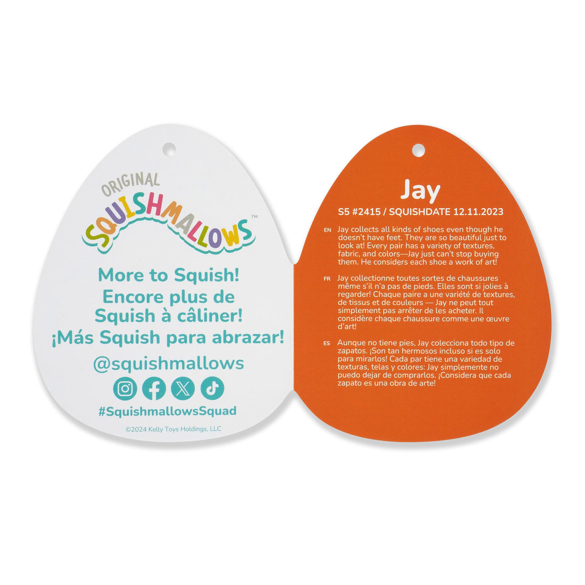 Squishmallows Everyday | 5" Jay the Orange Frosted Donut | Jazwares