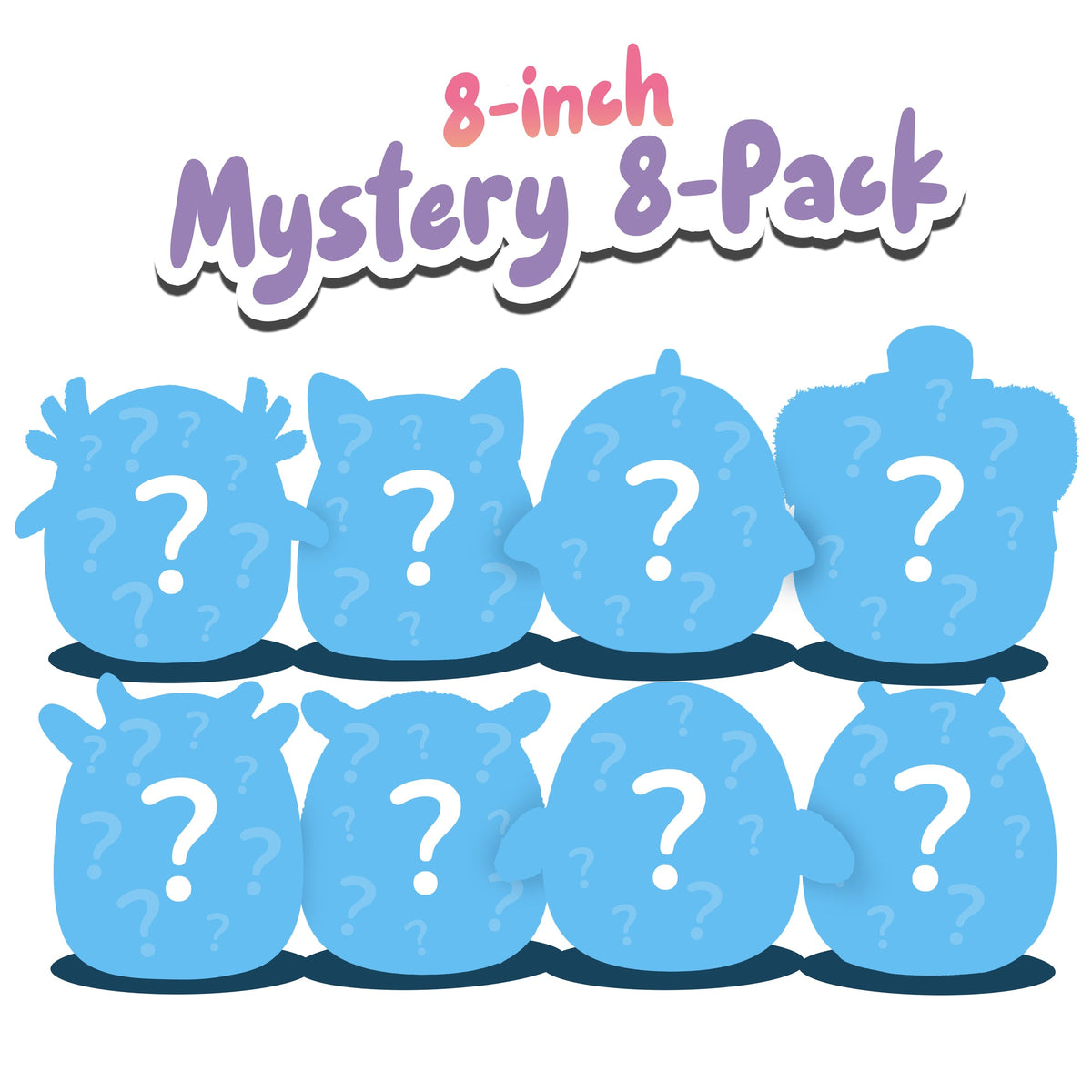 Squishmallows Everyday | 8-Inch Mystery Plush 8 Pack | Jazwares
