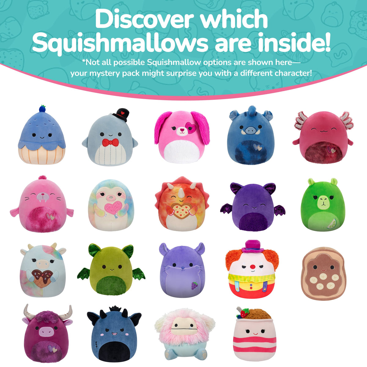 Squishmallows Everyday | 8-Inch Mystery Plush 8 Pack | Jazwares