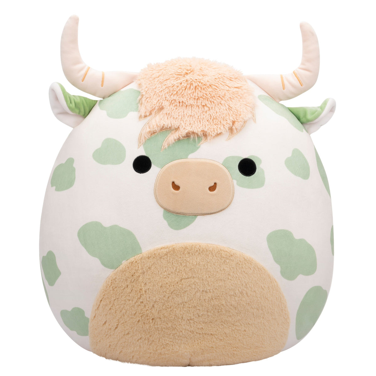 Squishmallows Essential | 20" Celestino the Sage Green Spotted Highland Cow | Jazwares