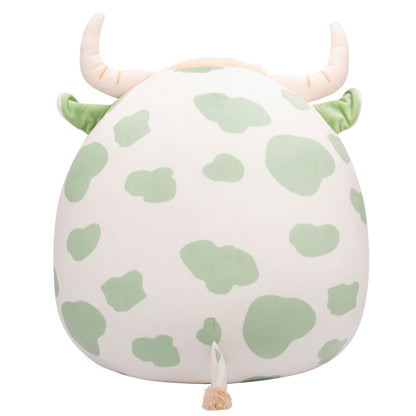 Squishmallows Essential | 20" Celestino the Sage Green Spotted Highland Cow | Jazwares