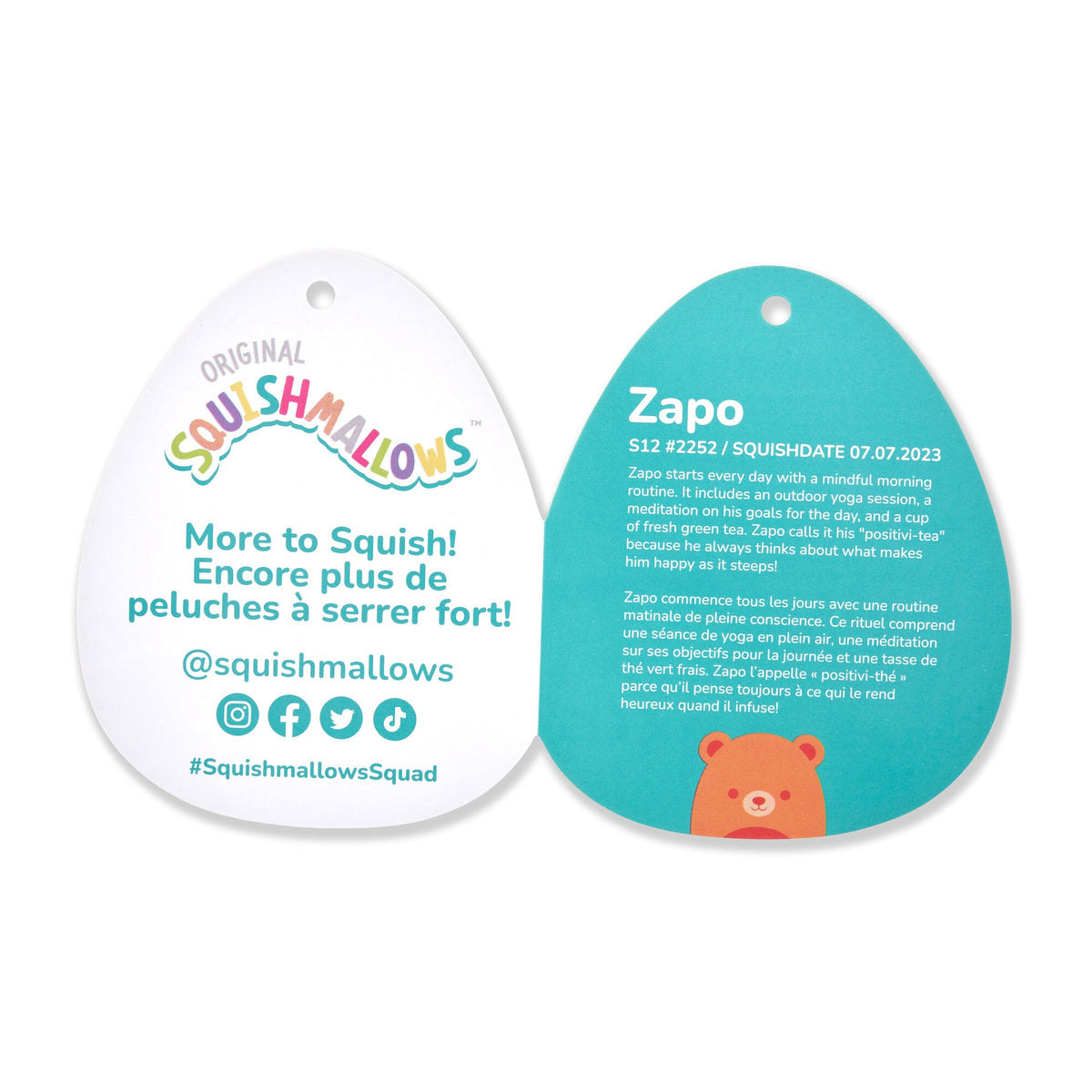 Squishmallows Deals | 12" Zapo the Neon Orange Bear | Jazwares