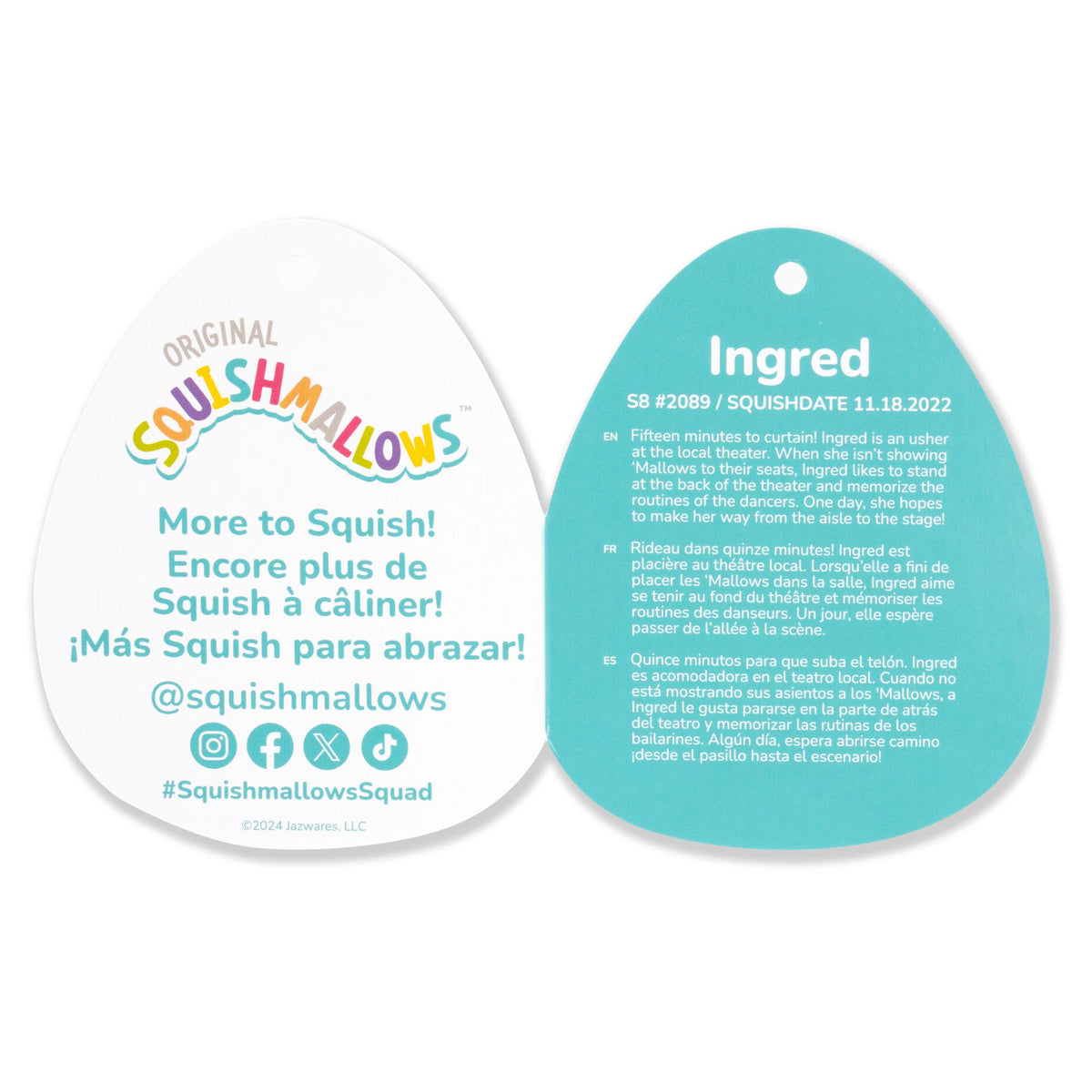 Squishmallows Best Price | 8" Ingred the Purple and Black Spotted Cow | Jazwares