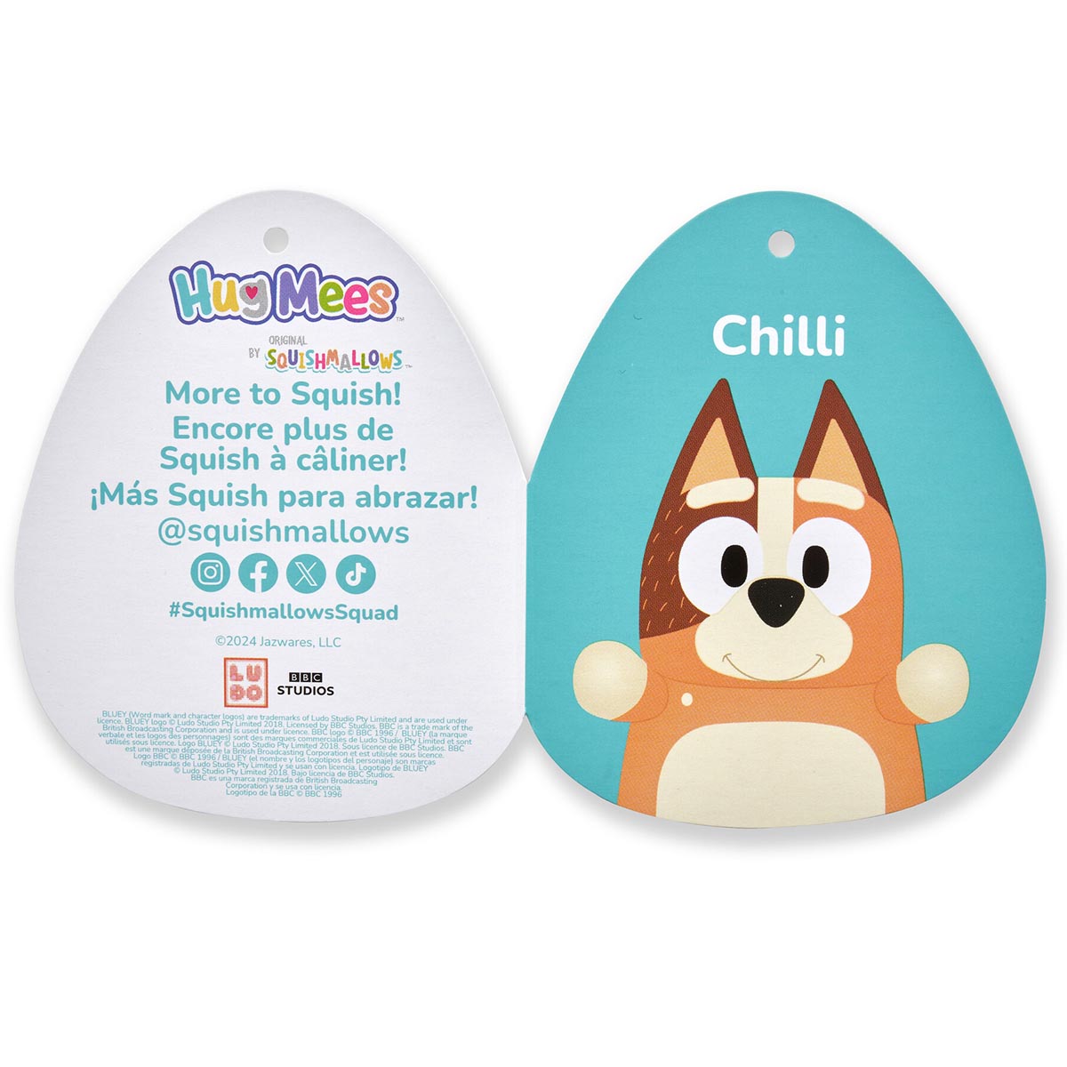 Squishmallows Quality | Bluey 10-Inch Chilli HugMees | Jazwares