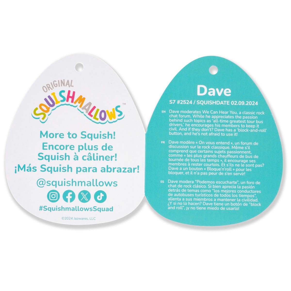 Squishmallows Popular | Dave the Plum Bison | Jazwares
