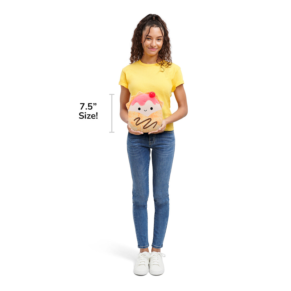 Squishmallows Classic | 7.5" Gasten the Strawberry Crepe | Jazwares